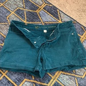 Teal Denim Shorts